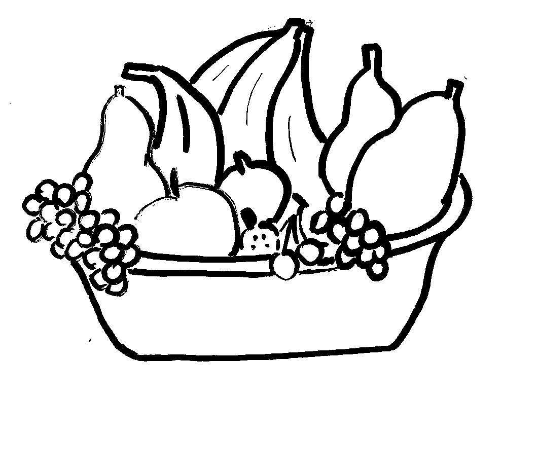Cesto Di Frutta Da Colorare Per Bambini
